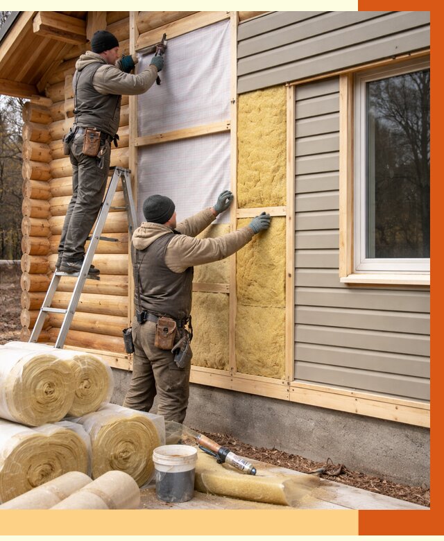 Утепление деревянного дома в Димитровграде от 6388 руб./м2 — заказать работы | ТепломастерДмт