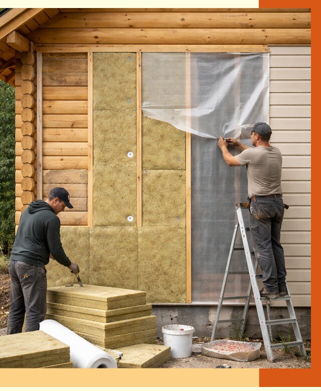 Утепление дома из бруса в Димитровграде от 3864 руб./м2 — работы под ключ | ТепломастерДмт