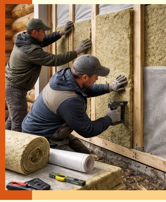 Утепление бревенчатого дома под ключ в Димитровграде