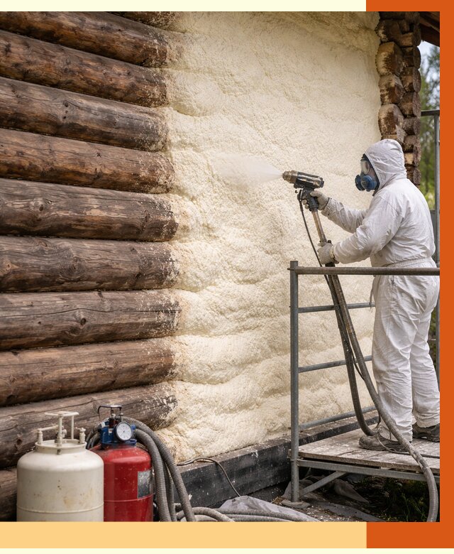 Утепление бревенчатого дома ППУ в Димитровграде под ключ от 6439 руб. | ТепломастерДмт