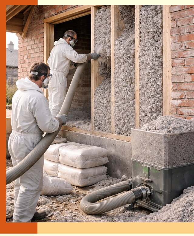 Утепление кирпичного дома эковатой в Димитровграде