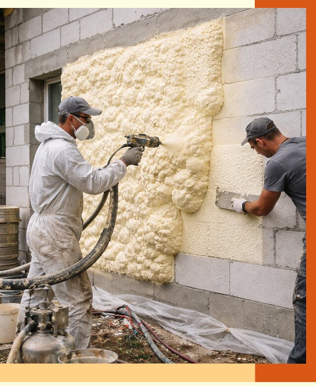 Утепление дома из газобетона ППУ в Димитровграде от 4945 руб./м² под ключ | ТепломастерДмт