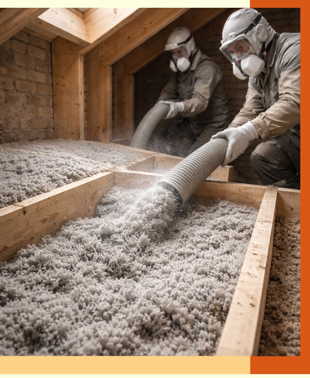 Утепление коттеджа эковатой в Димитровграде от 2576 руб./м² — комплексная задувка и монтаж | ТепломастерДмт