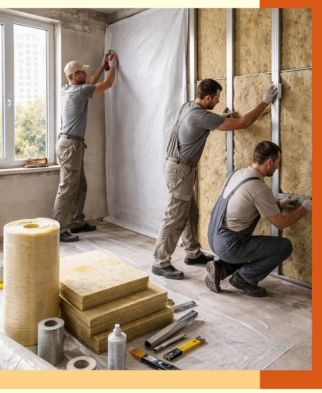 Утепление квартиры в Димитровграде от 4636 руб/м2 — утеплить квартиру изнутри и снаружи | ТепломастерДмт