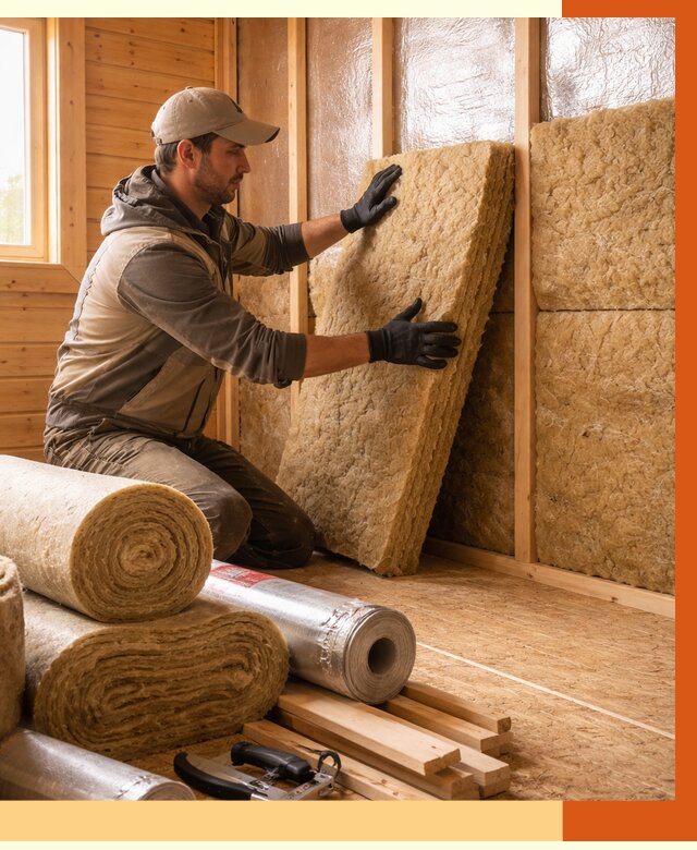 Утепление бани в Димитровграде под ключ от 4636 руб./м2 — утеплить потолок, пол и стены | ТепломастерДмт