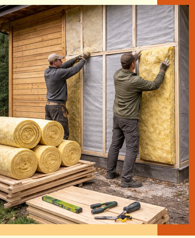 Утепление бани снаружи в Димитровграде от 87576 руб. под ключ | ТепломастерДмт