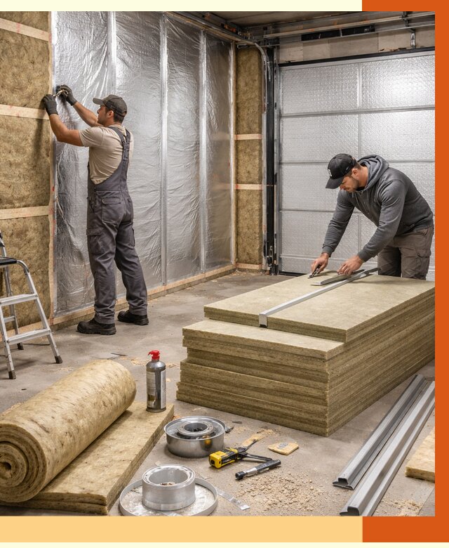 Утепление гаража в Димитровграде от 4636 руб/м2 — комплексное утепление ворот и стен | ТепломастерДмт