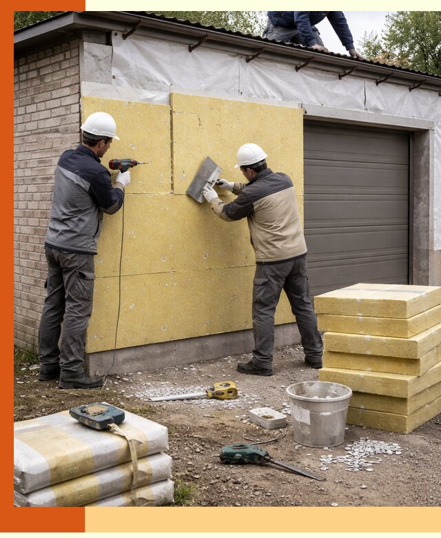 Утепление гаража снаружи в Димитровграде качественно и надёжно