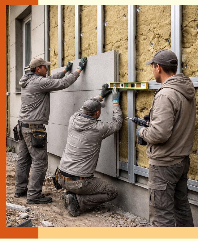 Утепление вентилируемого фасада под ключ в Димитровграде