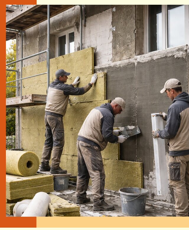 Утепление фасада зданий и домов в Димитровграде