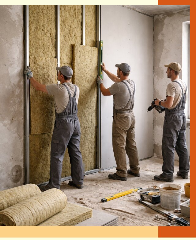 Утепление стен изнутри в Димитровграде от 2318 руб/м² под ключ | ТепломастерДмт