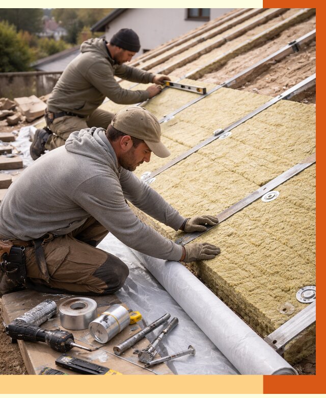 Утепление крыши снаружи в Димитровграде под ключ от 1236 руб./м2 | ТепломастерДмт