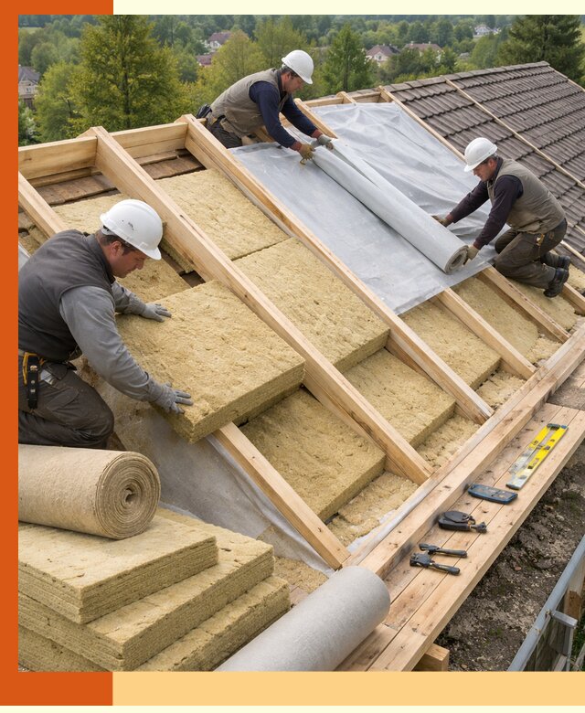 Утепление скатной крыши в Димитровграде качественно и надёжно