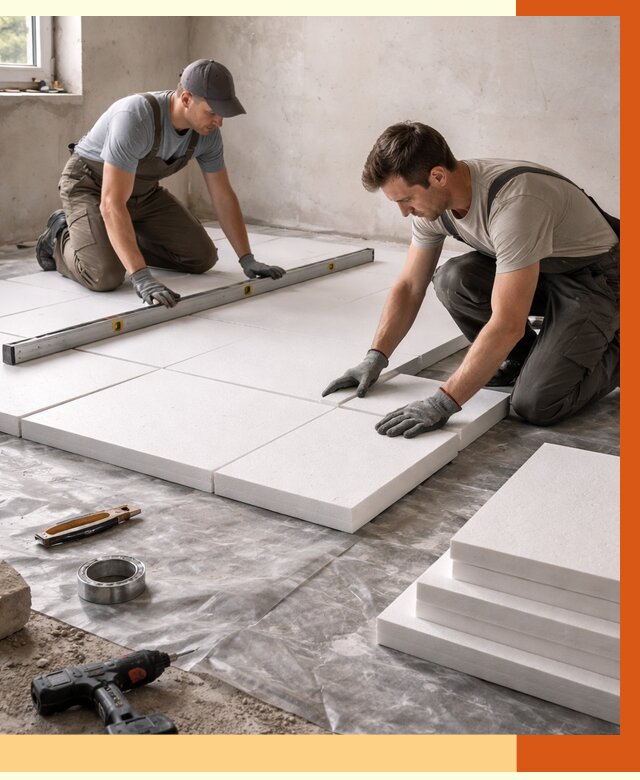 Утепление бетонного пола в Димитровграде от 2576 руб/м2 — монтаж и цена | ТепломастерДмт