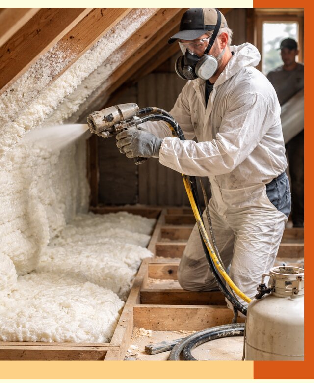 Утепление чердака ППУ в Димитровграде от 8881 руб./м2 — услуга под ключ | ТепломастерДмт