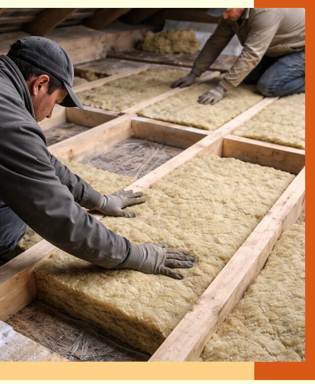 Утепление чердака минватой в Димитровграде от 3606 руб/м2 под ключ | ТепломастерДмт