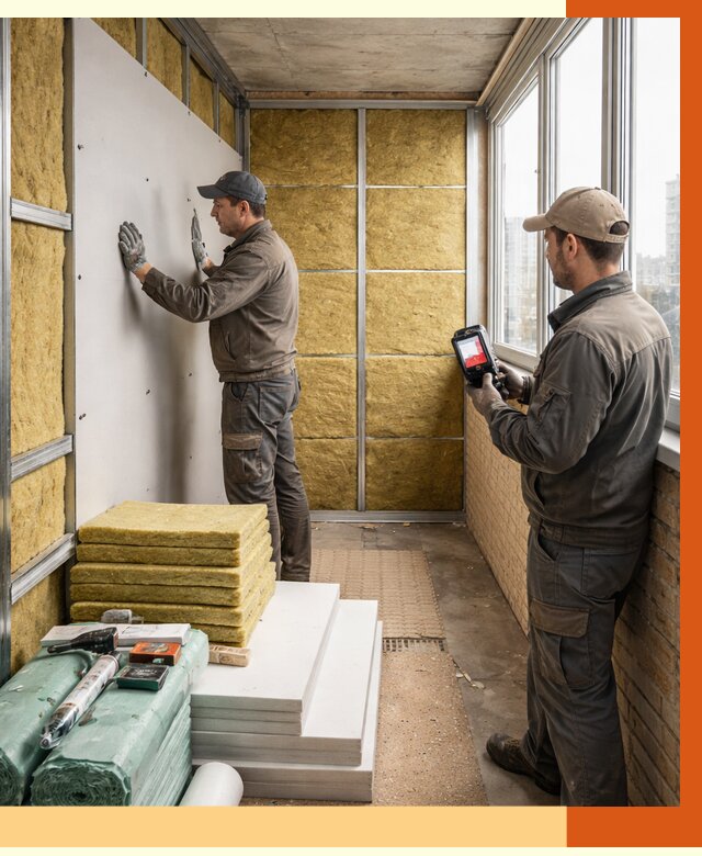 Утепление балкона в Димитровграде от 4636 руб. под ключ | ТепломастерДмт