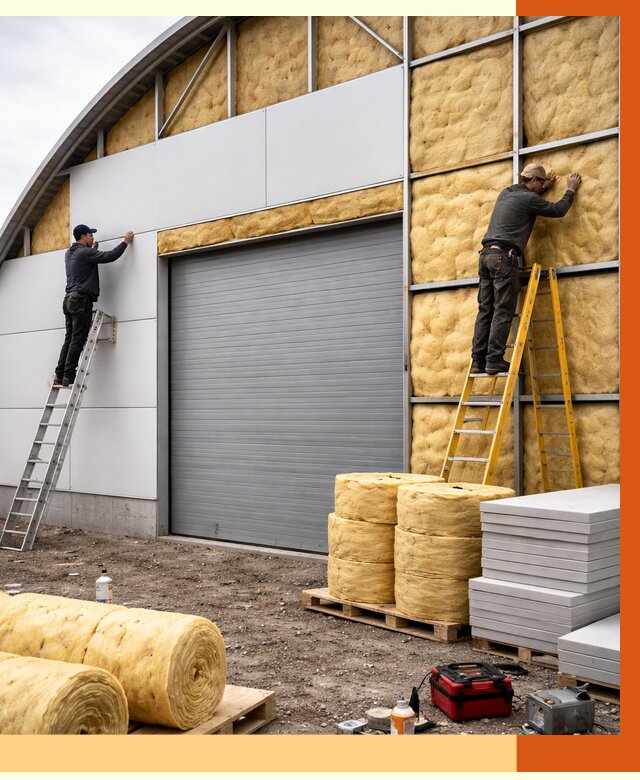 Утепление ангара пенополиуретаном в Димитровграде от 7418 руб./м² — комплекс от ТепломастерДмт