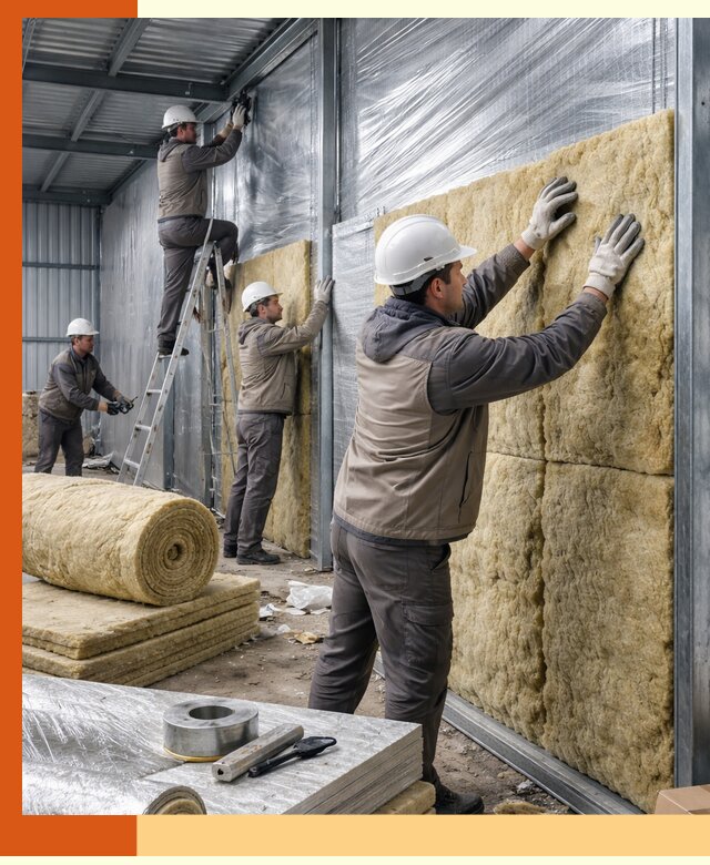 Утепление металлического склада в Димитровграде: теплоизоляция и герметизация