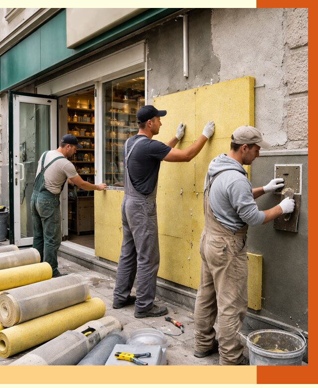 Утепление магазина в Димитровграде от 4636 руб/м2 — цена, стены и снаружи | ТепломастерДмт