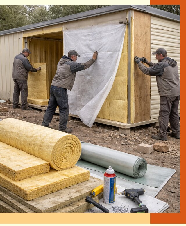 Утепление строительной бытовки в Димитровграде от 12879 руб. под ключ | ТепломастерДмт