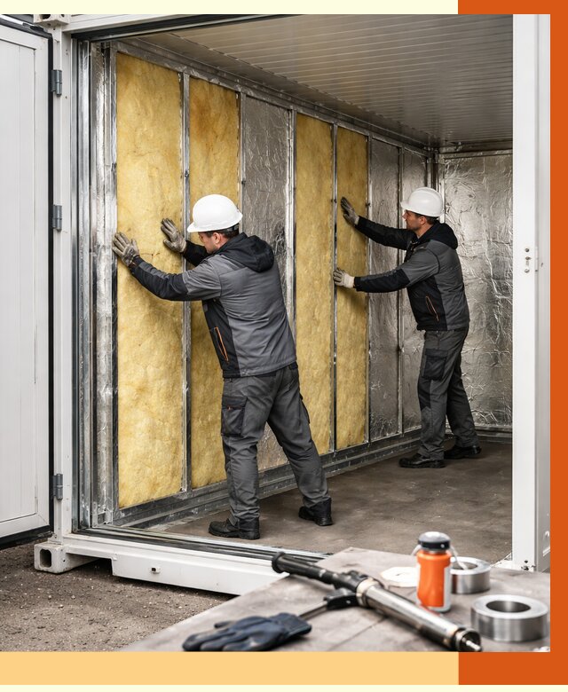 Утепление рефрижераторного контейнера в Димитровграде от 46364 руб./м² | ТепломастерДмт