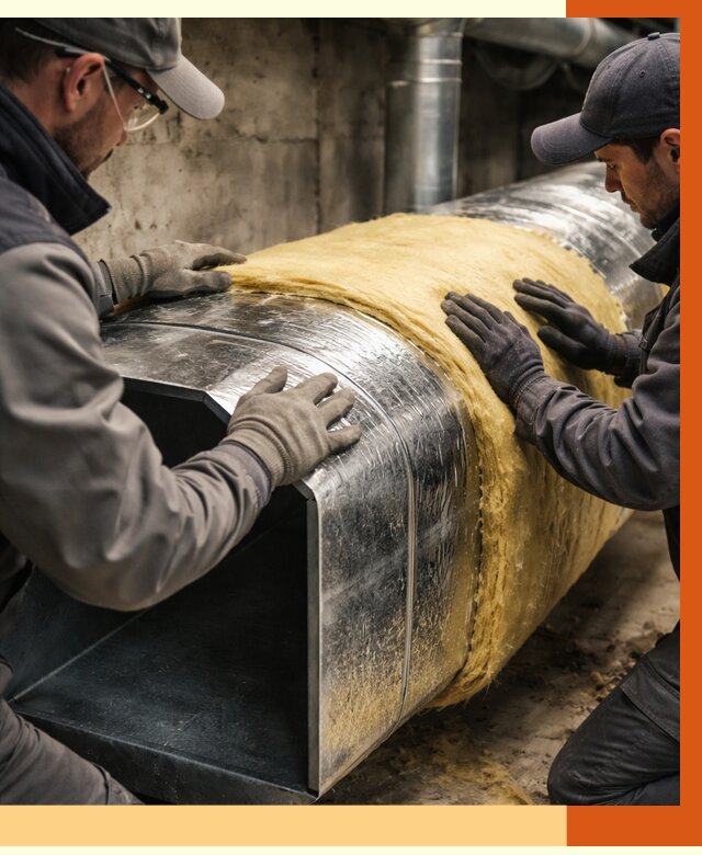 Утепление воздуховодов в Димитровграде от 4327 руб. — теплоизоляция вентиляции | ТепломастерДмт