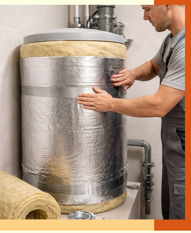 Утепление бойлера в Димитровграде от 4636 руб. под ключ | Утепление ППУ | ТепломастерДмт