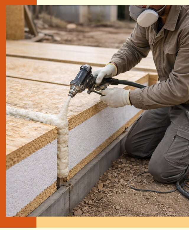 Утепление СИП-панелей пенополиуретаном (ППУ) в Димитровграде