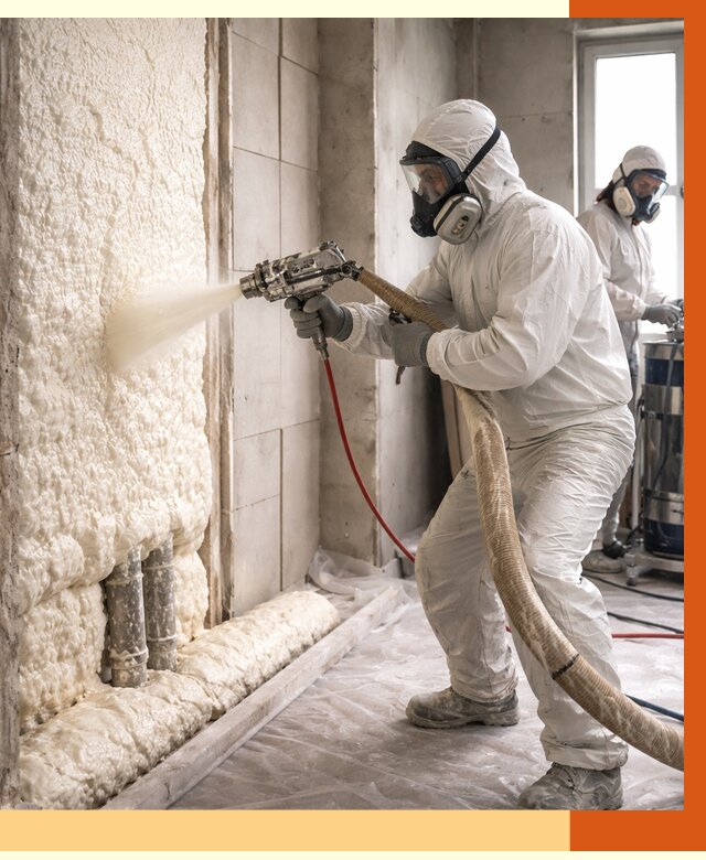 Напыление пенополиуретана в Димитровграде от 7727 руб./м2 — услуги и монтаж ППУ | ТепломастерДмт