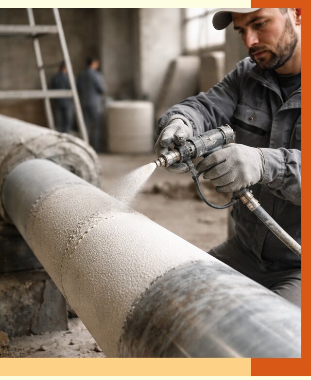 Утепление труб жидкой теплоизоляцией в Димитровграде от 7727 руб. под ключ | ТепломастерДмт