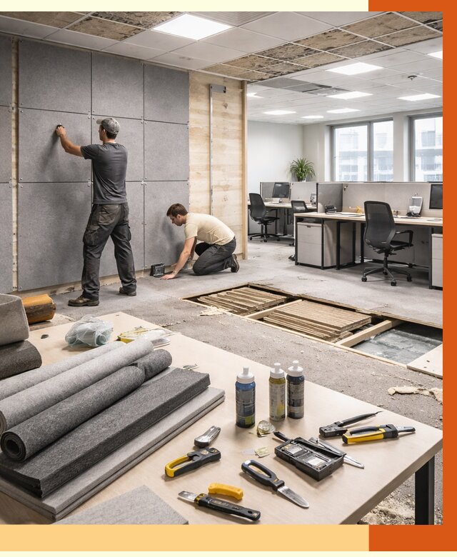 Профессиональная шумоизоляция офиса в Димитровграде от 6955 руб. за м2 | ТепломастерДмт