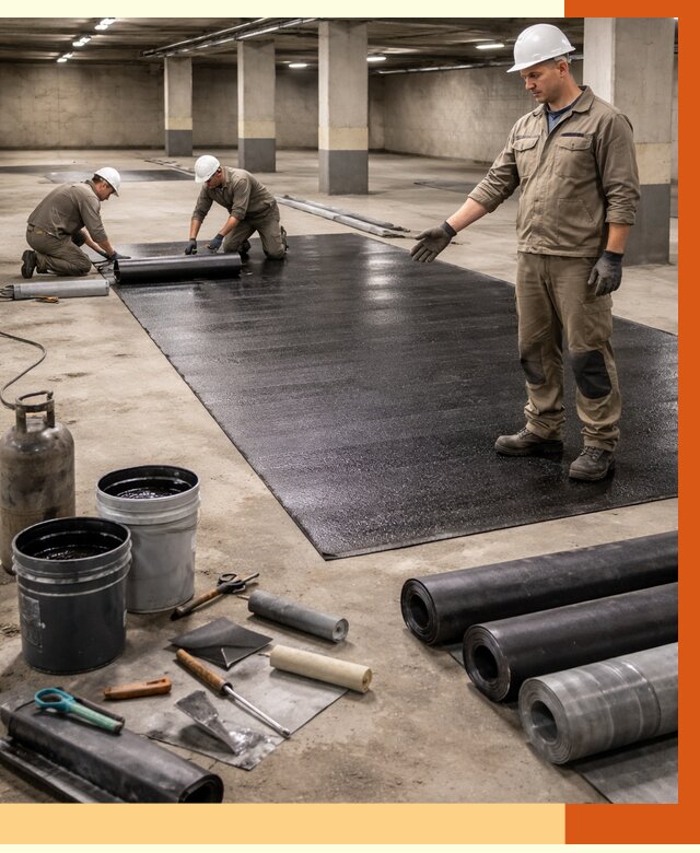 Гидроизоляция паркинга в Димитровграде от 1236 руб/м² — профессиональная защита | ТепломастерДмт