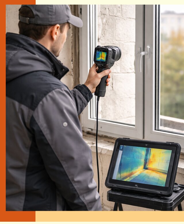 Тепловизионное обследование дома в Димитровграде для выявления утечек тепла
