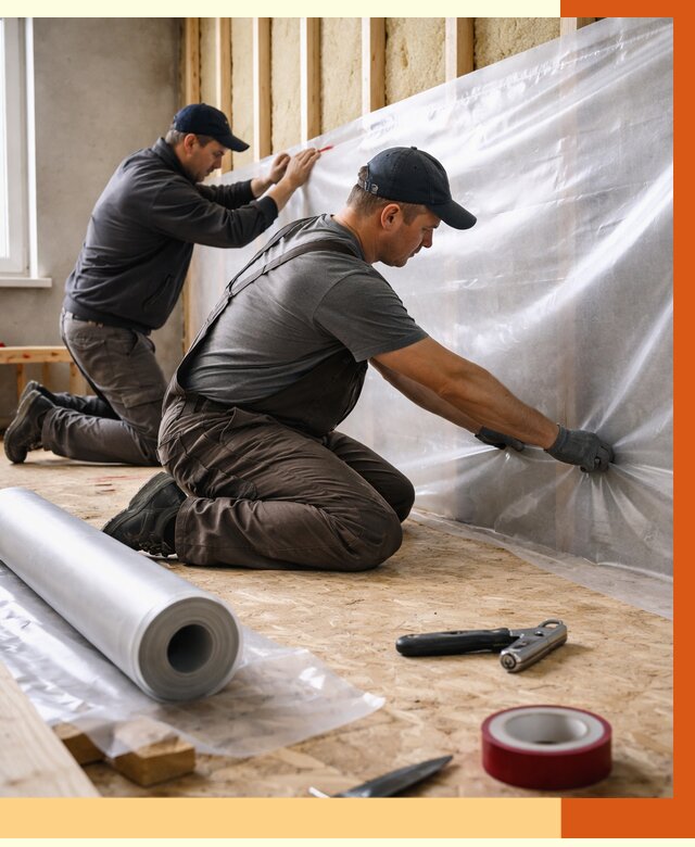 Монтаж пароизоляции в Димитровграде от 2576 руб. — установка и укладка под ключ | ТепломастерДмт