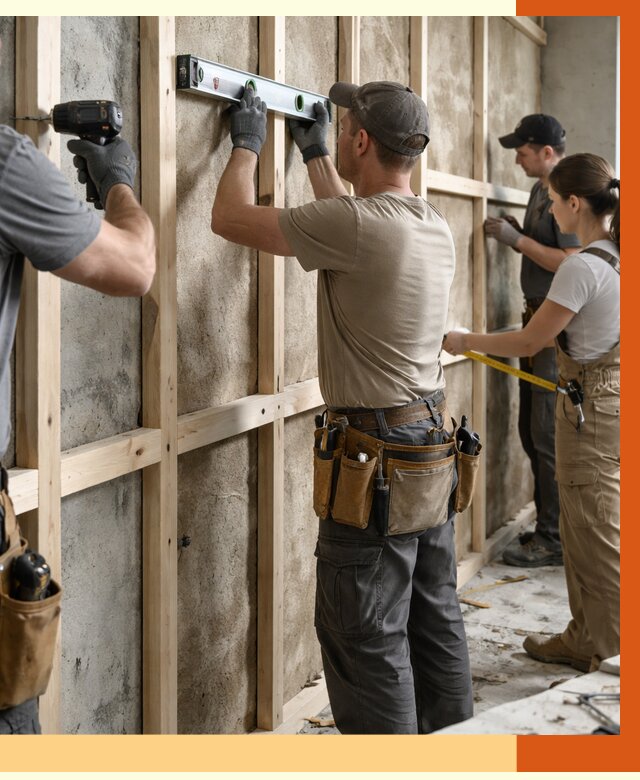 Монтаж обрешетки под утепление в Димитровграде от 1185 руб/м² | Заказать у ТепломастерДмт