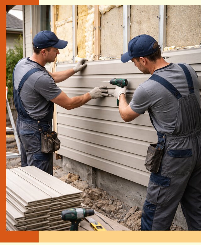 Монтаж сайдинга после утепления в Димитровграде качественно и надежно